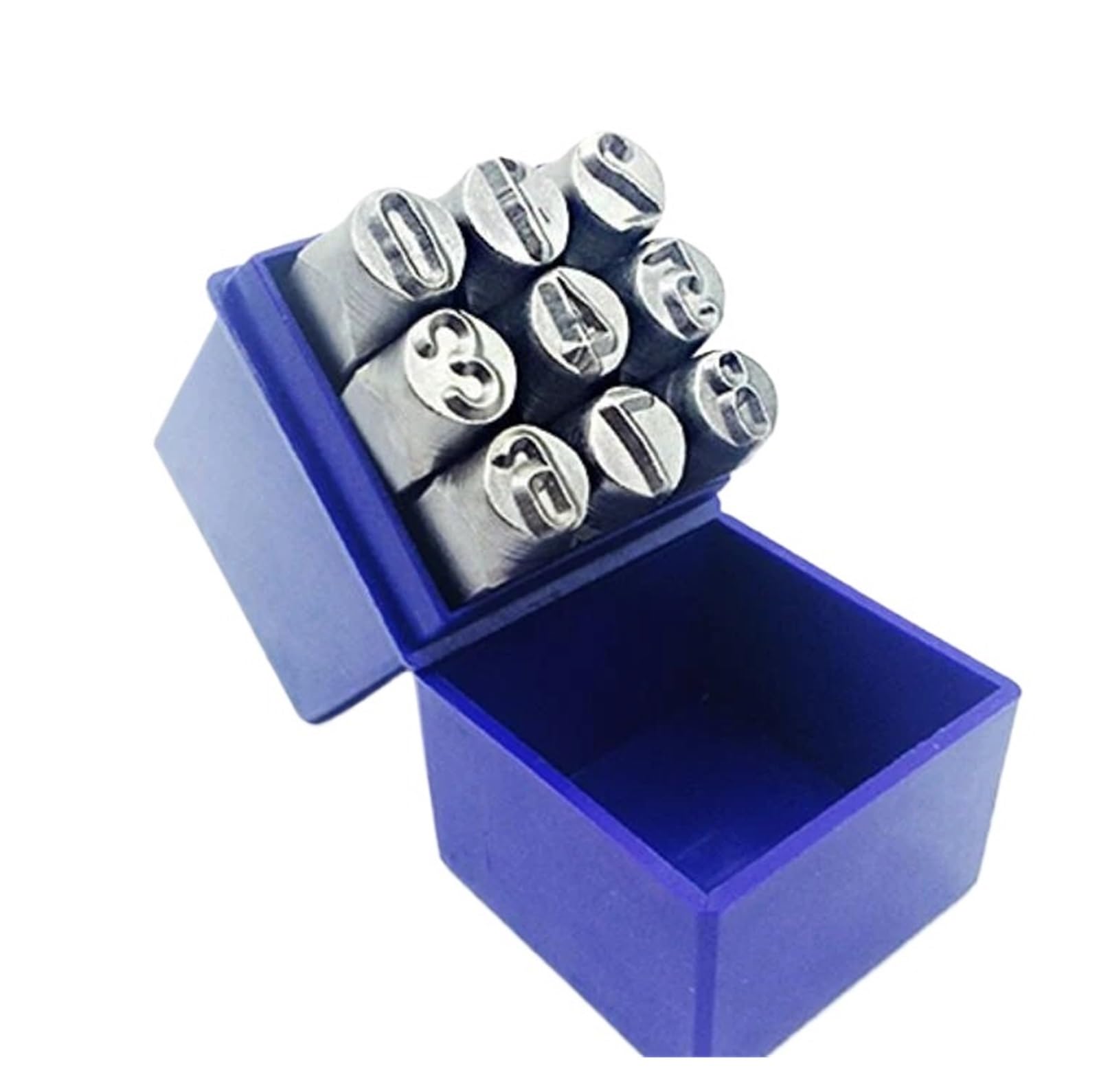 AXVOLA Metal Stamping kit Steel Die Number Alphabet Stamps Tools Punch Tool Puncher Set(2.5mm Number)