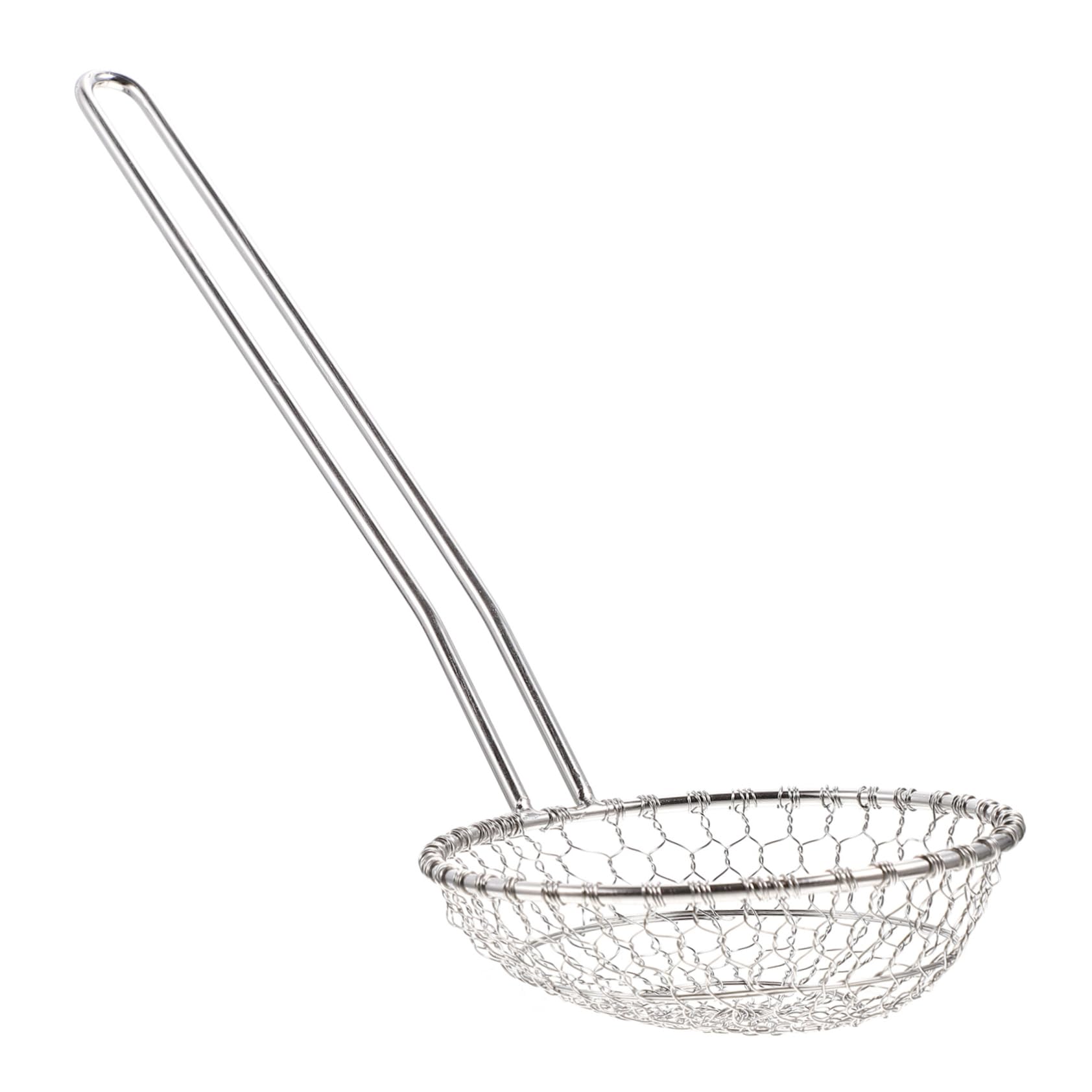 KICHOUSE 1Pc Stainless Steel Skimmer Kitchen Strainer Tool for Rapid Liquid Separation Cooking Utensil for Frying and Sifting