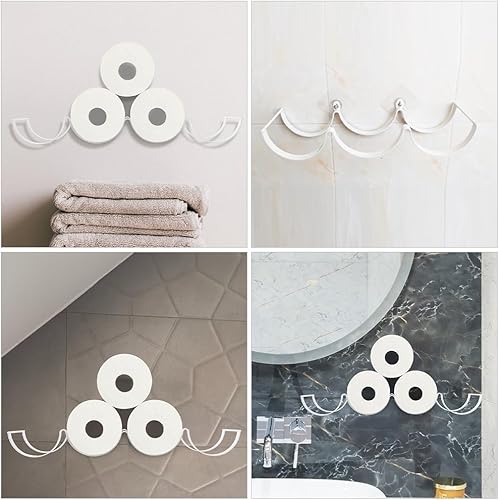 Miniatura 3 de STOBAZA Soporte de papel higiénico de nube que ahorra espacio, bonito soporte para toallas de papel higiénico, decoración artística para inodoro,