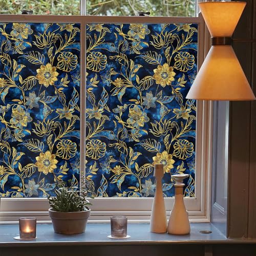 Vinilo decorativo para ventana Navy Gold 15.7x118 in miniatura 3