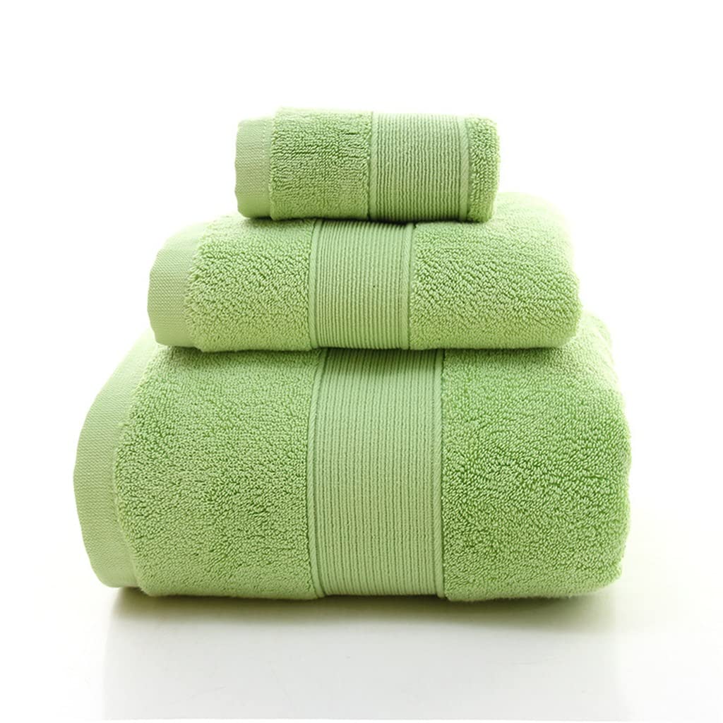 Cotton Bath Set Towels White Bathroom 1Large Bath Towels 1 Hand Towels 1 Washcloths Highly Absorbent Towel for