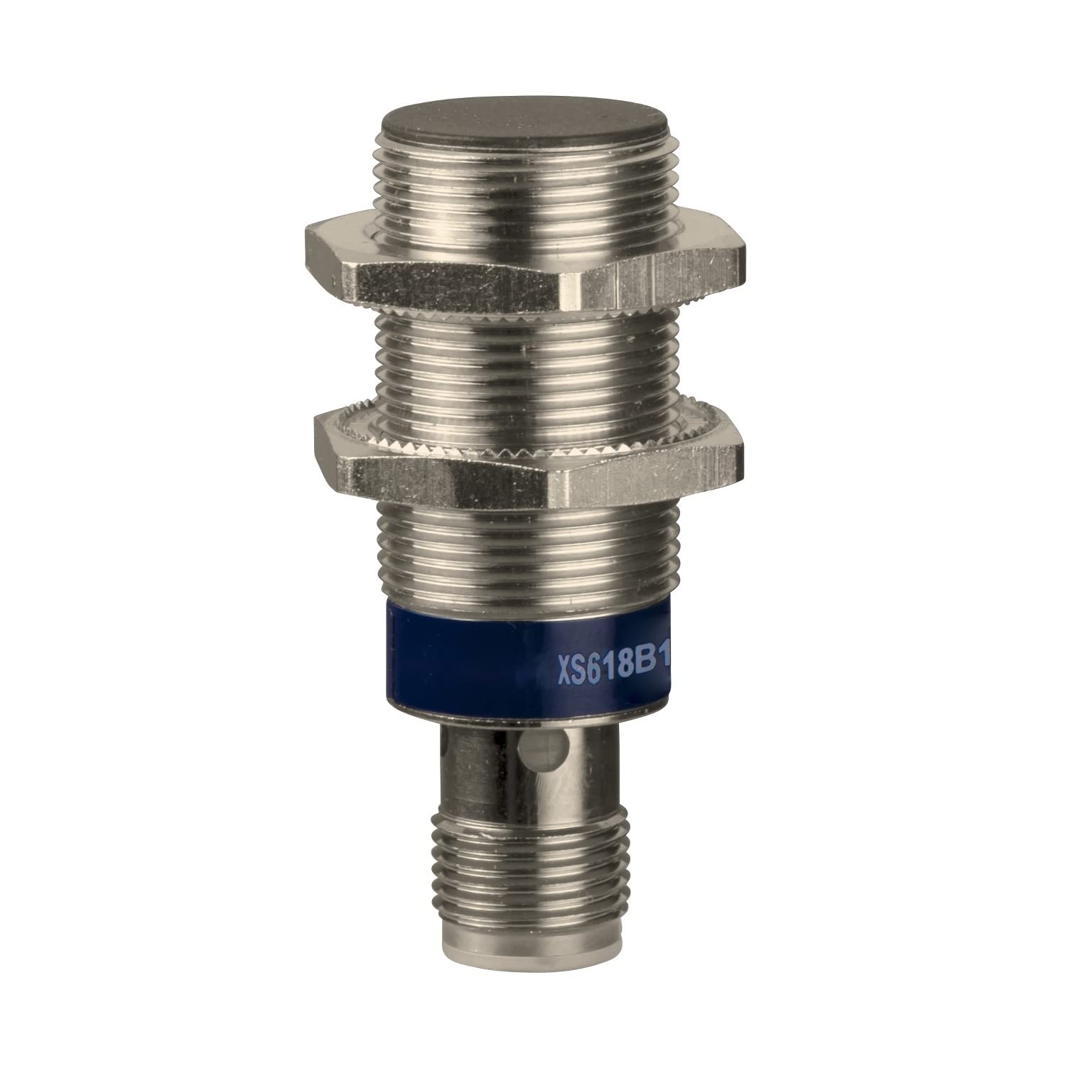 Schneider Electric XS618B1MAU20 Métal Détecteur Inductif XS6, Cylindrique M18, 8 mm Portée Nominale, 1 F, 1/​2'' Connecteur, 73 mm Longueur, 24-​240V AC/​DC, 50/​60 Hz
