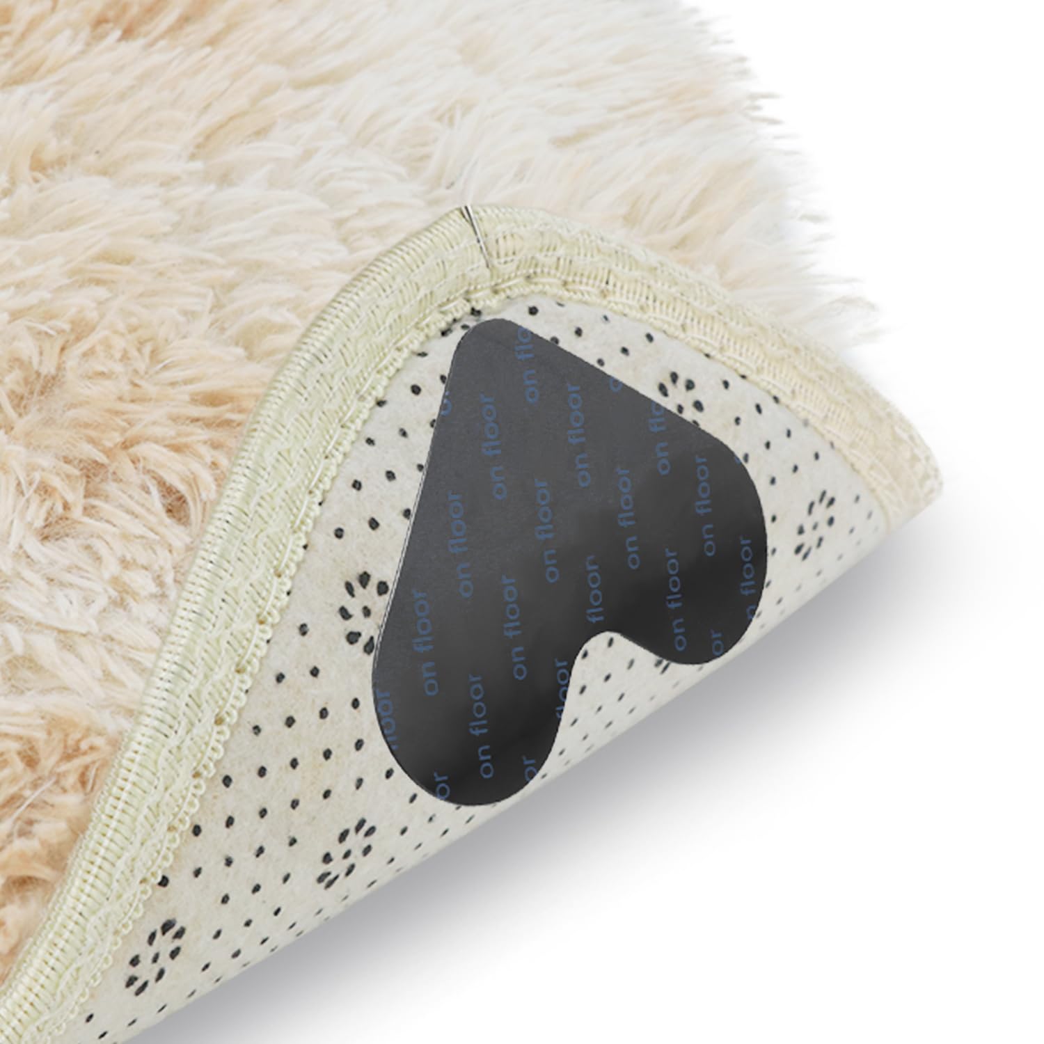 QWORK® 16-częściowe uchwyty do dywanów wielokrotnego użytku, 80 x 80 mm, antypoślizgowe, nadające się do prania, do wszystkich podłóg i dywanów, czarne