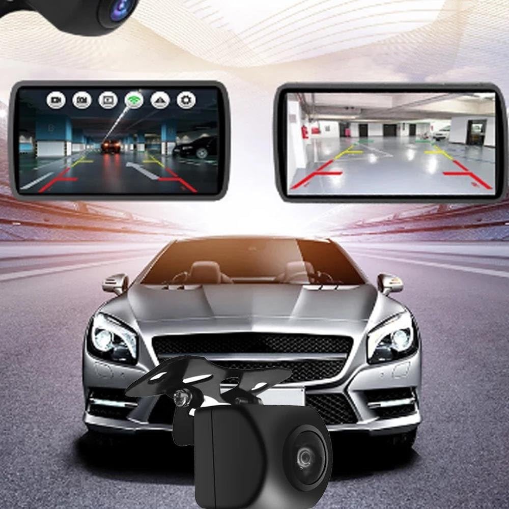 Coche Revertir Asistencia Cámara Visión Trasera Coche Inalámbrica WiFi Cámara Salpicadero Marcha Atrás HD Visión Nocturna Aparcamiento Cámara de Aparcamiento