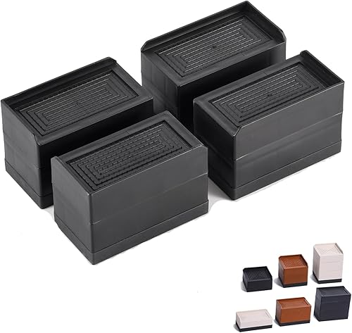 Miniatura 1 de LUCKYQTQH Elevadores de muebles ajustables resistentes, elevadores de cama que se elevan a 1.5, 3 y 4 pulgadas, elevadores de escritorio para sofá,