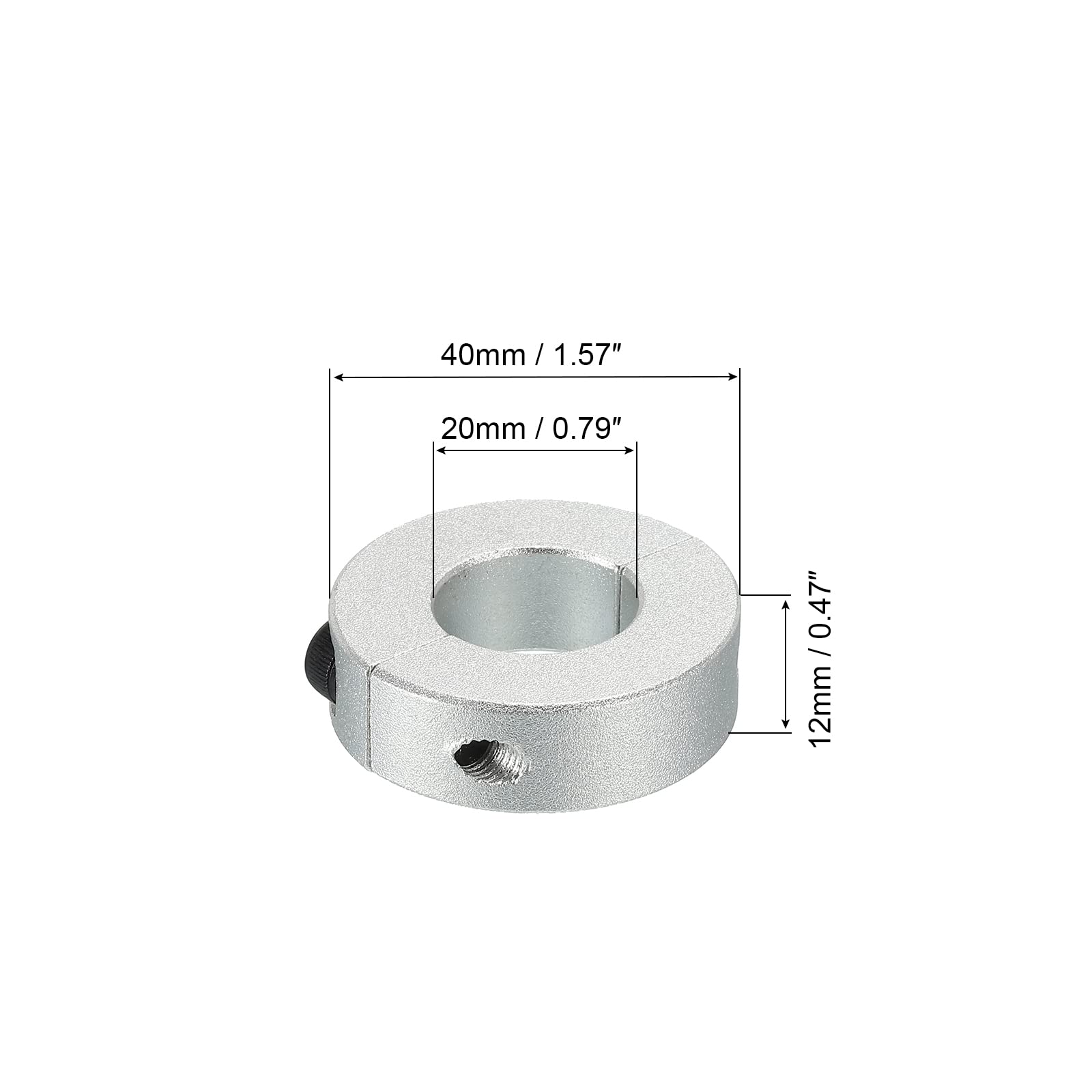Collier De Serrage Pour Arbre 20mm - Acier Carbone - Sourcing Map