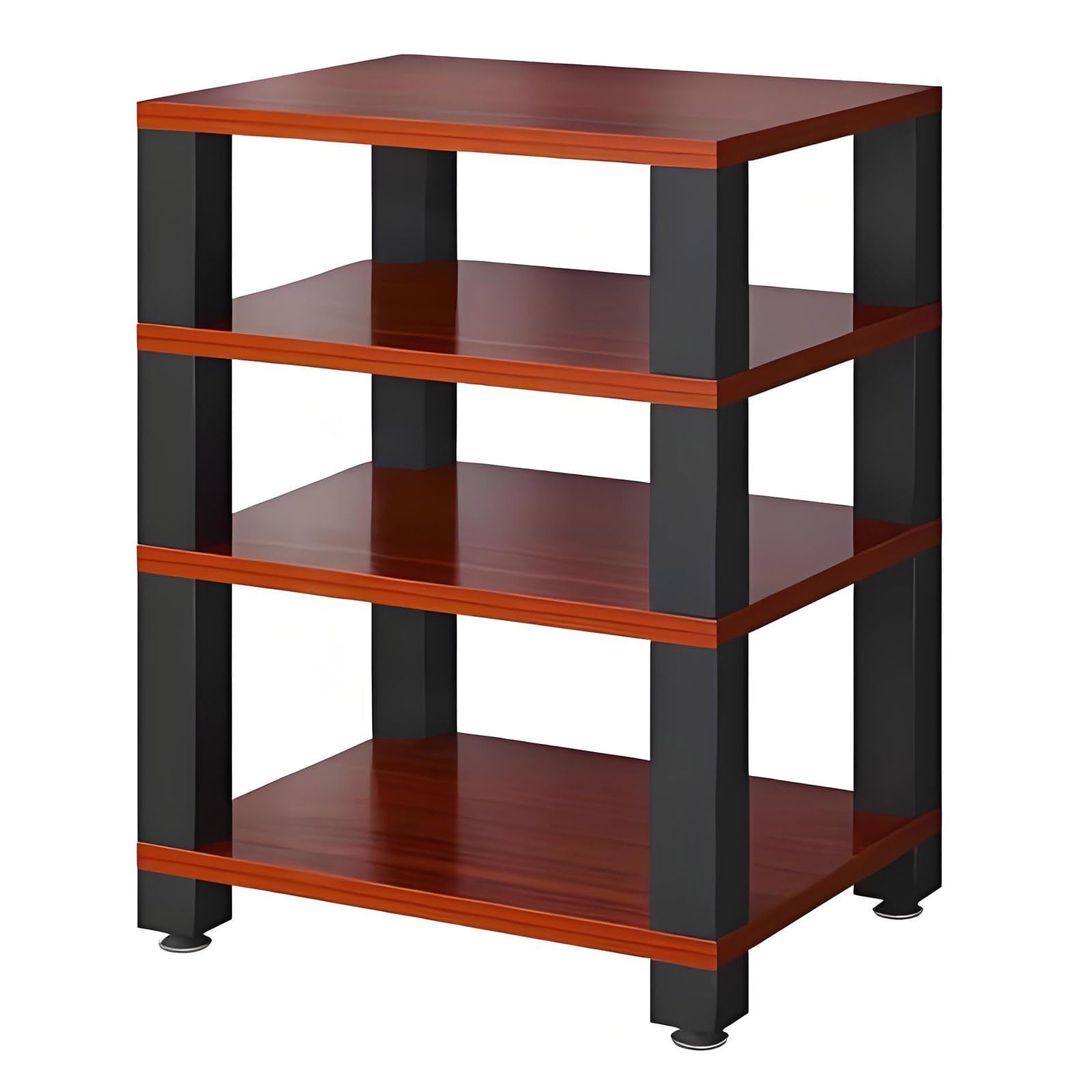 Armadietto di archiviazione multimediale per audio/video, mobiletto AV, scaffale per DVD, console per videogiochi, console per videogiochi, sala di registrazione, colore marrone, 23,6 x 18,8 x