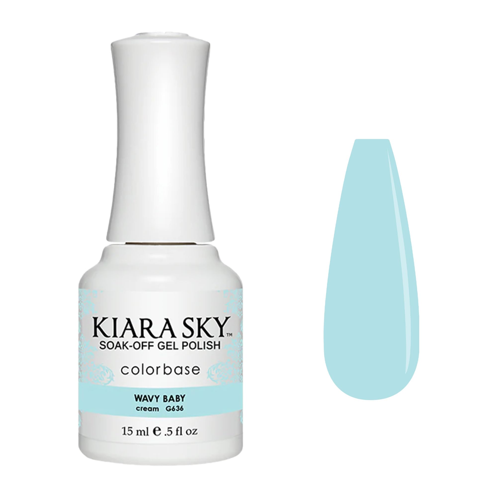 Kiara Sky Soak Off Gel Nail Polish 0.5 fl oz, WAVY BABY (G636)