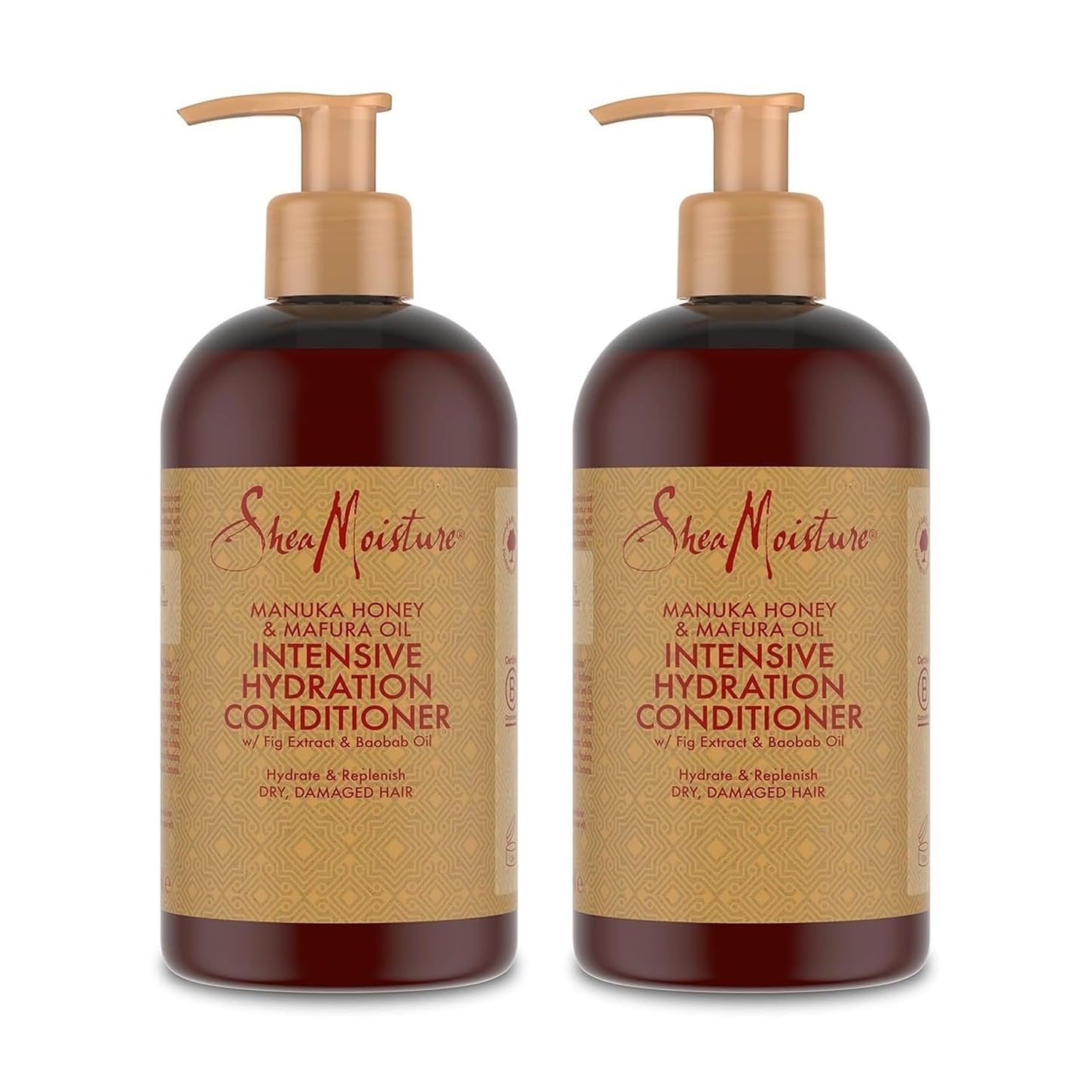 SheaMoisture Intensive Hydration Conditioner für trockenes, geschädigtes Haar Manukahonig & Mafuraöl frei von Silikonen und Sulfaten - 2 x 384 ml