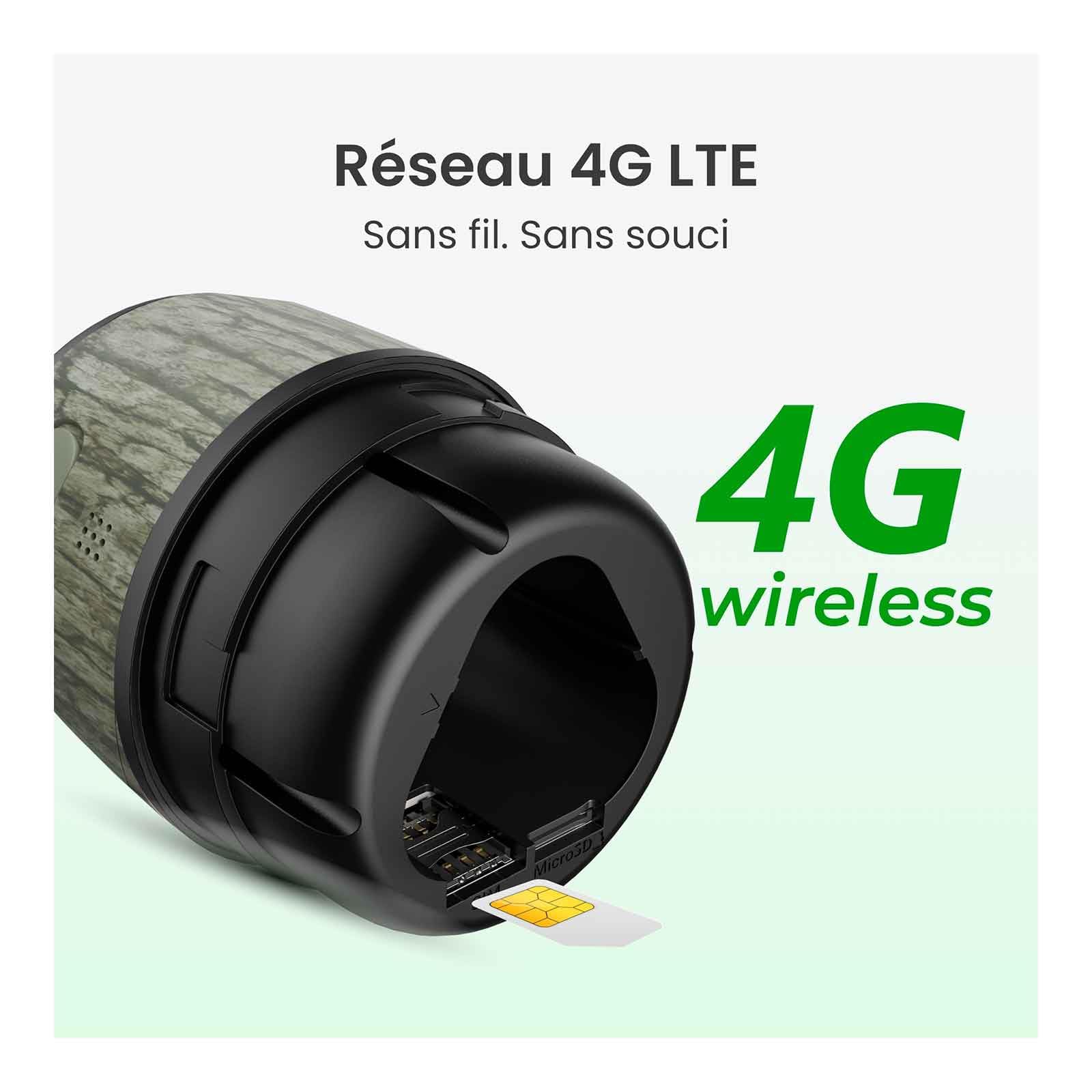 Reolink Go G330 Caméra 4G LTE Extérieure sans Fil | 2K 4MP Super HD | Batterie Rechargeable + Panneau Solaire | Détection Personnes/Véhicules | Vision Nocturne | IP65