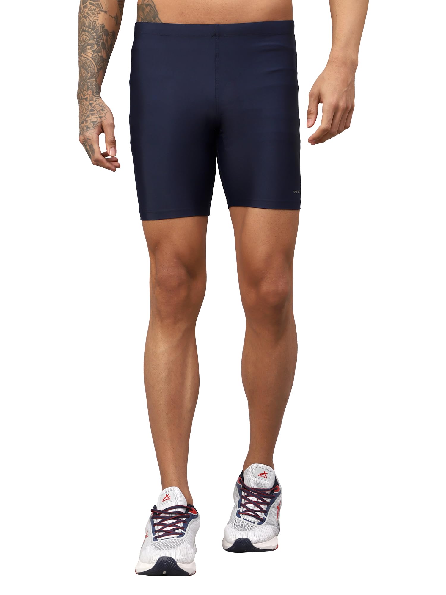 Vector X OMS-267 Men's Multi-Sports Compression Shorts Half Tights (Nylon) Skin Fit for Gym, Running, Swimming, Cricket, Cycling, Basketball, Yoga, Football, Tennis, Badminton
