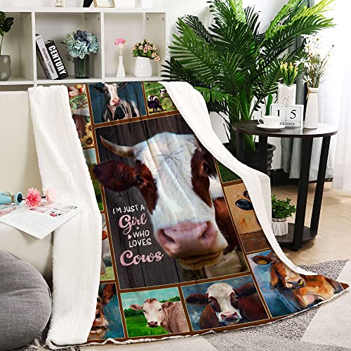 Cow Print Blanket Cow Decor Bedding Throw Blanket Gifts For Girl Women Christmas Birthday Valentine's Day Soft Cute Farm Animal Cow Blanket Gifts #TOP3