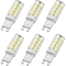 G9 LED Bulbs Cool White 5W 6000K LED Light Bulbs, 6 Pack | 50W Halogen Equivalent 600LM No Flicker Non-dimmable Energy Saving Light Bulb for Home Office Bathroom Chandelier, AC220-240V [Energy Class F]