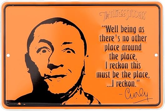 Three Stooges Tin Metal Sign