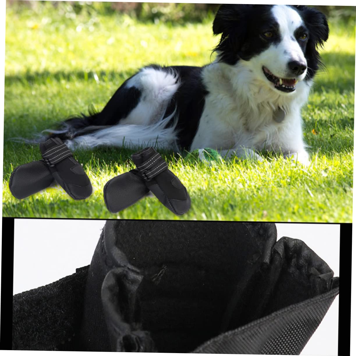 FOMIYES Lot De 3 Paires De Chaussures pour Chien Bottines Réfléchissantes Chaussures De Marche pour Petits Chiens Chaudes Et Confortables Noires 4 Pièces X 3
