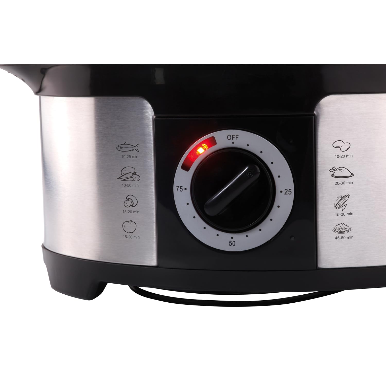 ETA Dampfgarer Steampot I 1100 W I 3 transparente Behälter I Fassungsvermögen 12,25 l I Reisschüssel 1,5 l I Eieraufsatz I Timer
