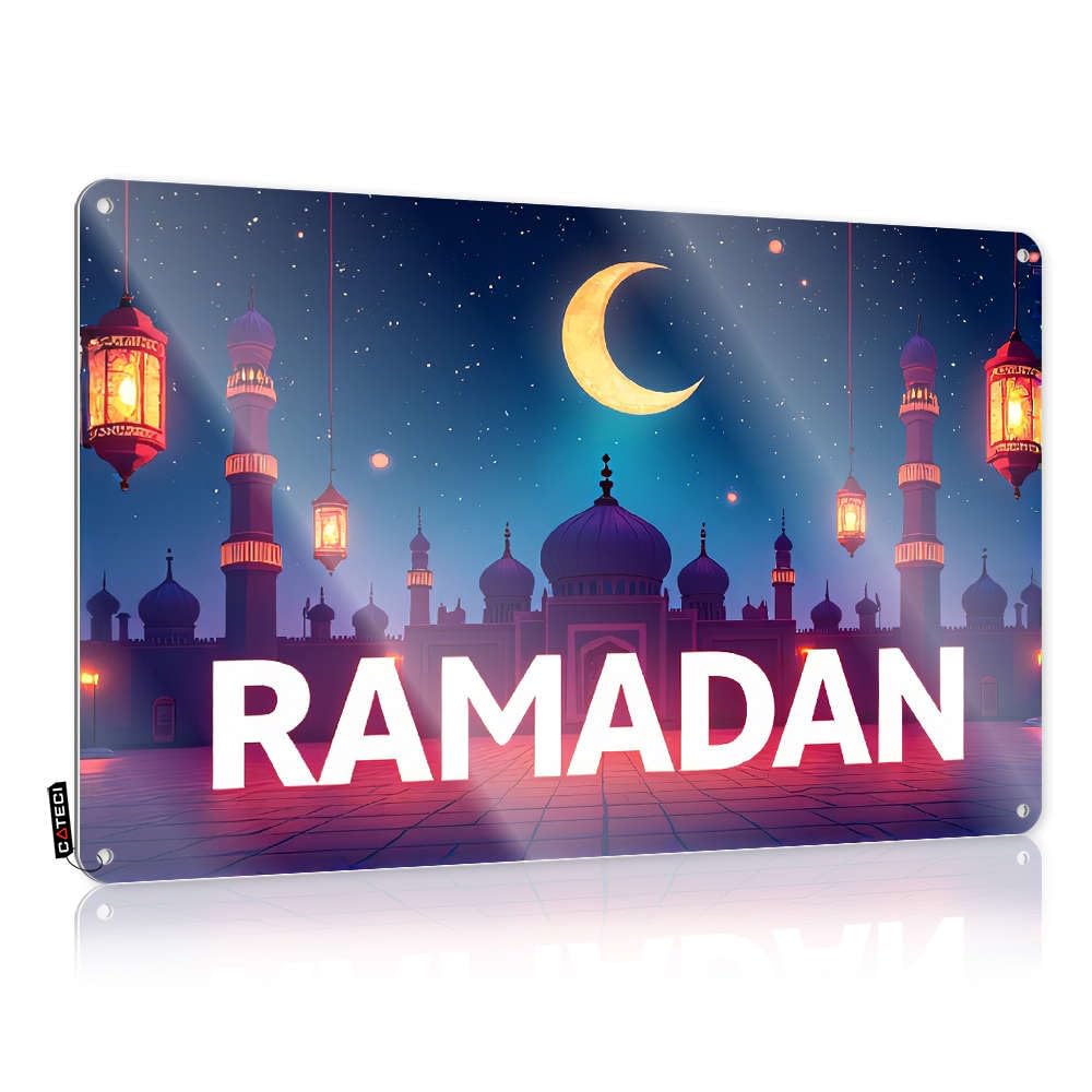 Large Plaque, Painting Welcome Ramadan Kareem, May Blessings Fill Your Home. | Farmhouse Ranch Decor(30X40CM)