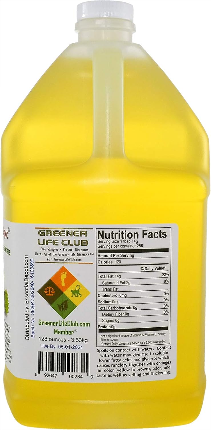 Castor Oil - 2 x 1-Gallon (128 oz) - 256 oz - Food Grade - Safety Sealed HDPE Container with Resealable Cap - 100% Pure and Natural for Hair, Skin, Massage, and Cooking