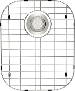 SANNO Kitchen Sink Protectors,Sink Grid with Rear Drain Hole, Double Sink Rack, 16.14"*13",Stainless Steel