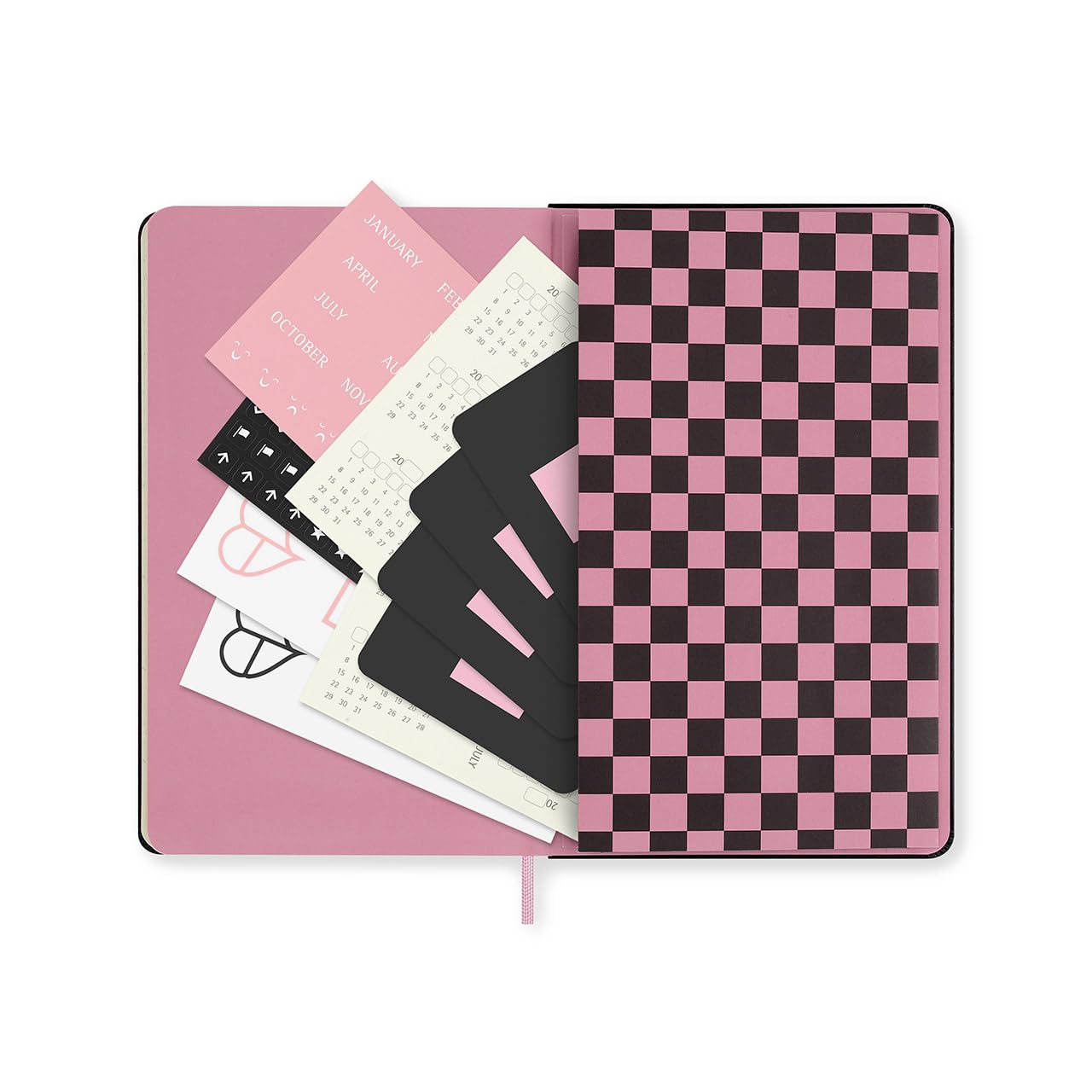 Moleskine BLACKPINK - Planificador de vida sin fecha de edición limitada en caja de regalo, tapa dura, grande (5 x 8.25 pulgadas), rayado/forrado, negro, 240 páginas