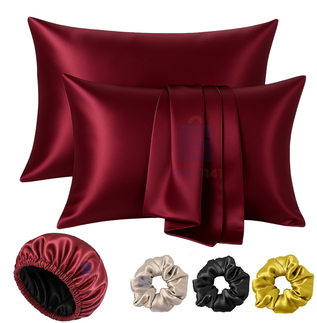 Satin Silk Pillow Cover Set - Hair & Skin Protection -10