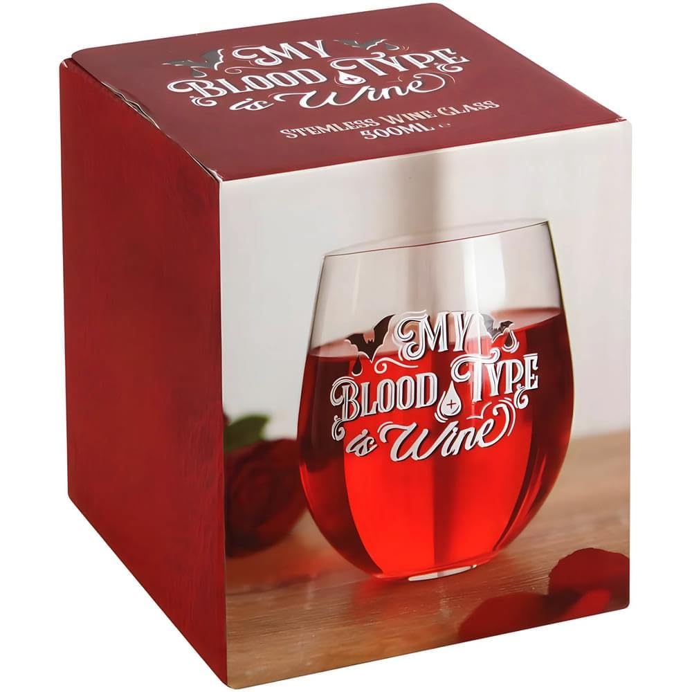 Something Different VV_91022 Hilarious My Blood Type Stemless Glass-Ideal Gift for Wine Lovers - Image 3