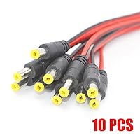 Vista 2 de Cámara de seguridad CCTV DC macho enchufe de alimentación cable de coleta - Paquete de 10