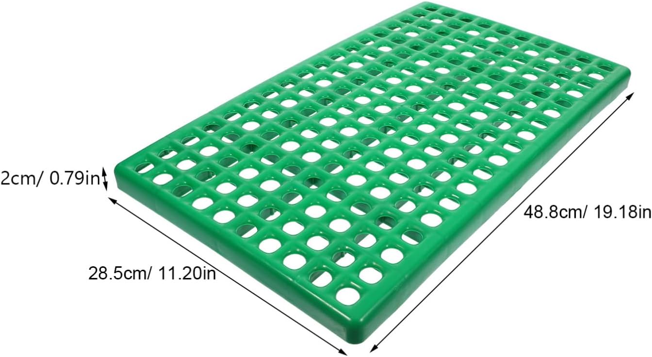 BESTonZON Rabbit Cage Mat Pet Cage Drain Pad with Circular Hole Design 19.29 X 11.29 X 0.78 in Floor Grid Easy Clean Isolation Board for Bunny Waste Drainage image 3