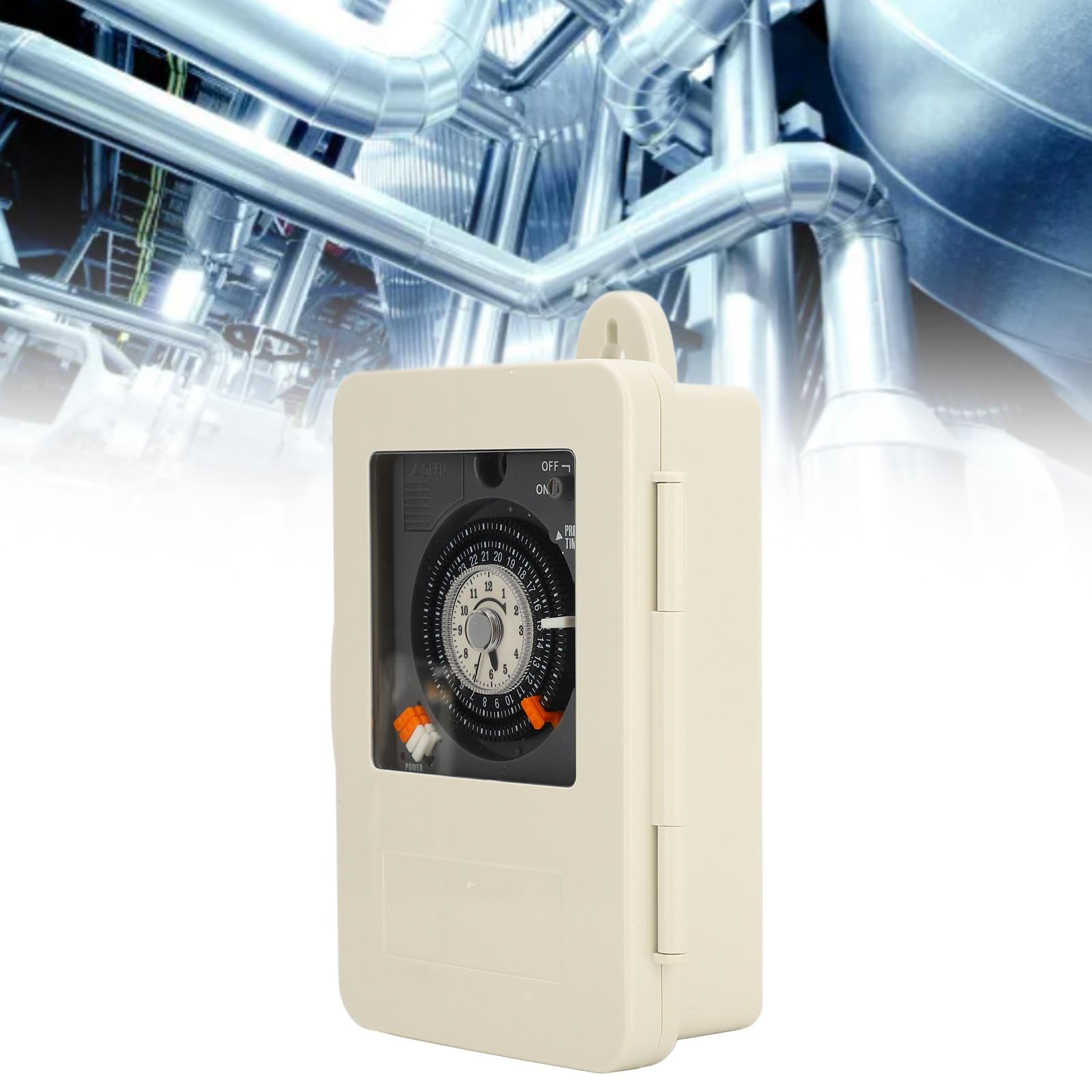 Temporizador Mecánico Preciso para Control de Iluminación y Electrodomésticos, Plástico Resistente, 96 Segmentos de Interruptor para Automatización del Hogar