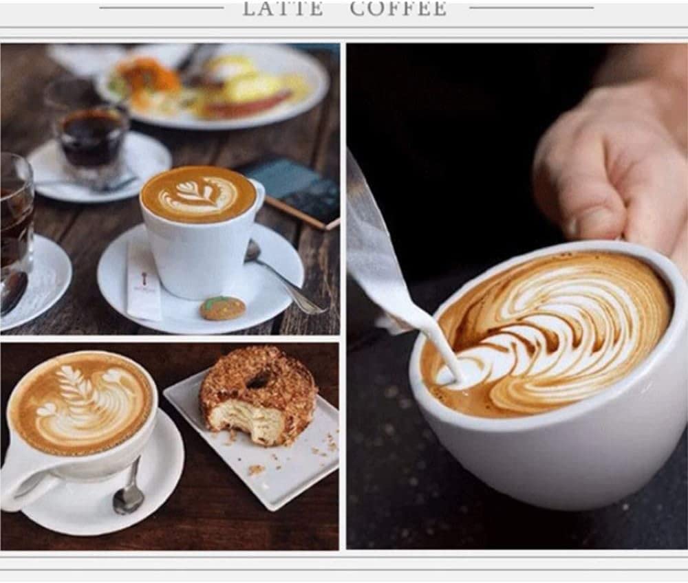 Dzbanekmiarowy ze stali nierdzewnej, Dzbanek do spieniania mleka ekspresu kawy, stalowy kubek, dzbanek Latte Art Dzbanki Kawa mleczna Cappuccino Kolor srebrny