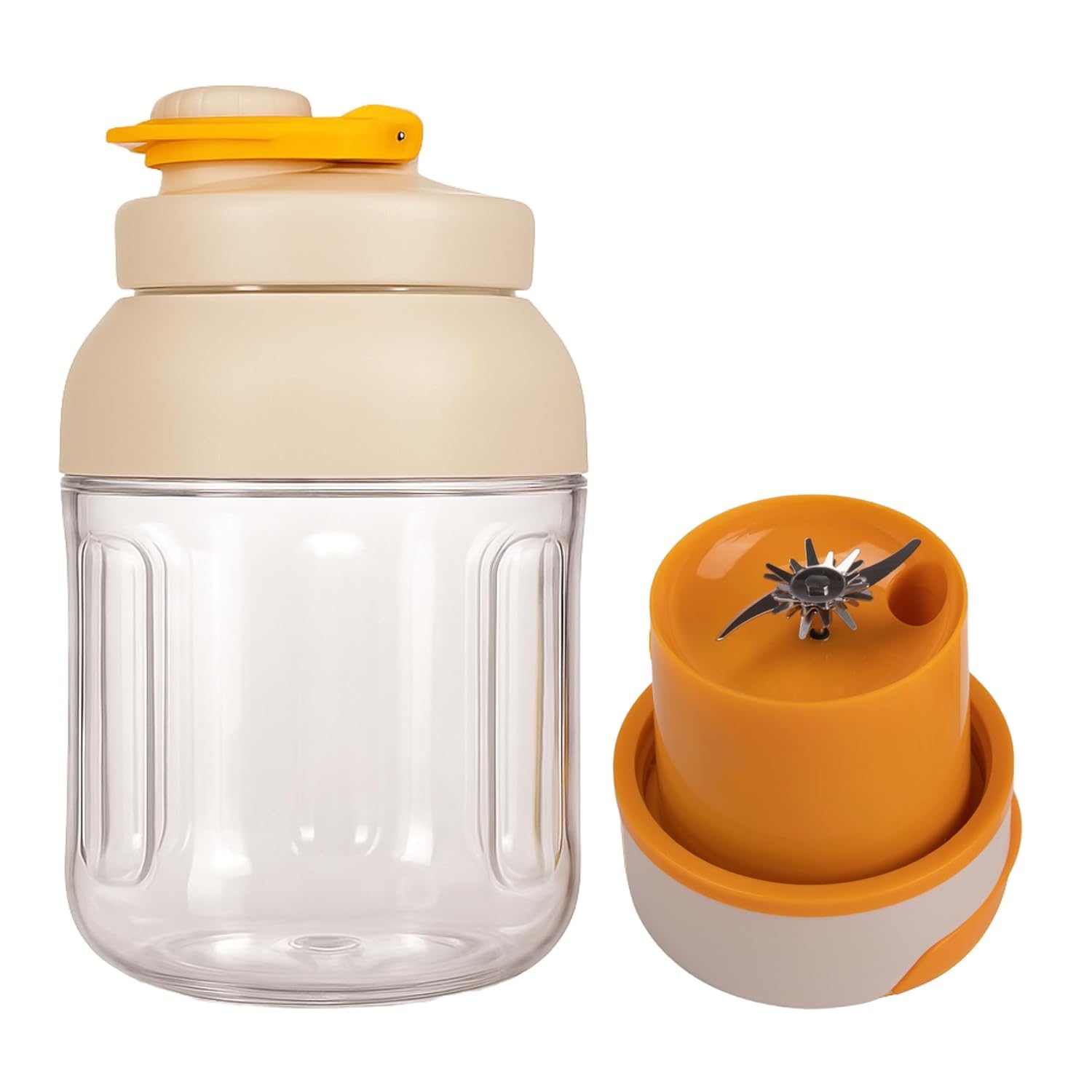 KONSSEE Portable blender for smoothie and juices sipper with carry lid & straw juicer maker for home 80W 1000ML Fruit orange milk shake For home office gym travel Rechargeable.-image-49