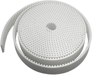 Correa Transmisión Generator Belt Ancho 12 15 20 30 Mm Color Blanco Negro PU Poliuretano con Núcleo Acero HTD 5M Polea Síncrona Abierta Eters HTD5M Correa Dentada(White,15METERS_10MM)