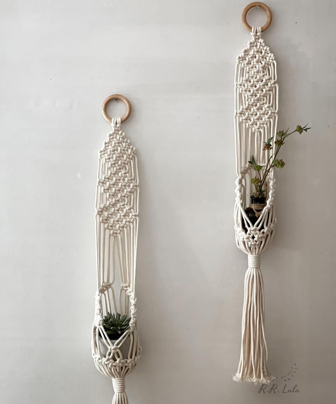 R.R.LALA Wall Hanging Beautiful Plant Holder Boho Handmade Macrame Wall Planter Gift for The Home Indie Room Decor Without Any Pot or Plants Size: 40 in Pack of 2 (B0CCNLJ85G) Amazon Price History, Amazon Price Tracker