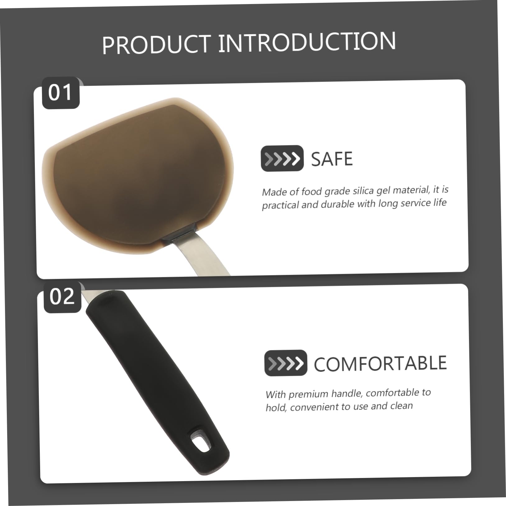 MAGICLULU Spatole in Silicone 3pezzi Antiaderenti per Cucina Domestica e Professionale Utensili Multiuso Flessibili