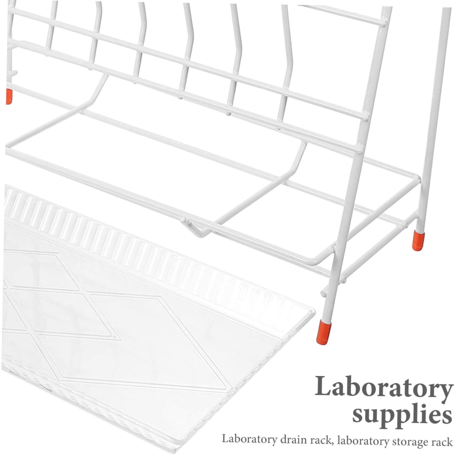 Weißes Flasche Drying Rack aus Eisen mit 32-peg Design Enhanced Stability und Easy Cleaning als Laborröhrchengestell und Trockengestell für Laborbecher
