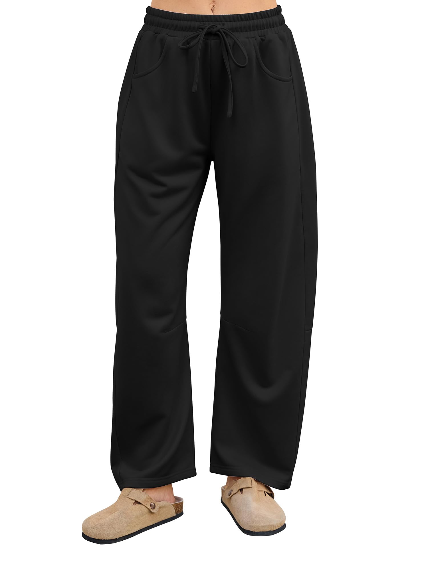 StylSense Jogginghose Damen Baggy Sporthose Hohe Taille Weites Bein Yogahose Trainingshose Freizeithose mit Taschen