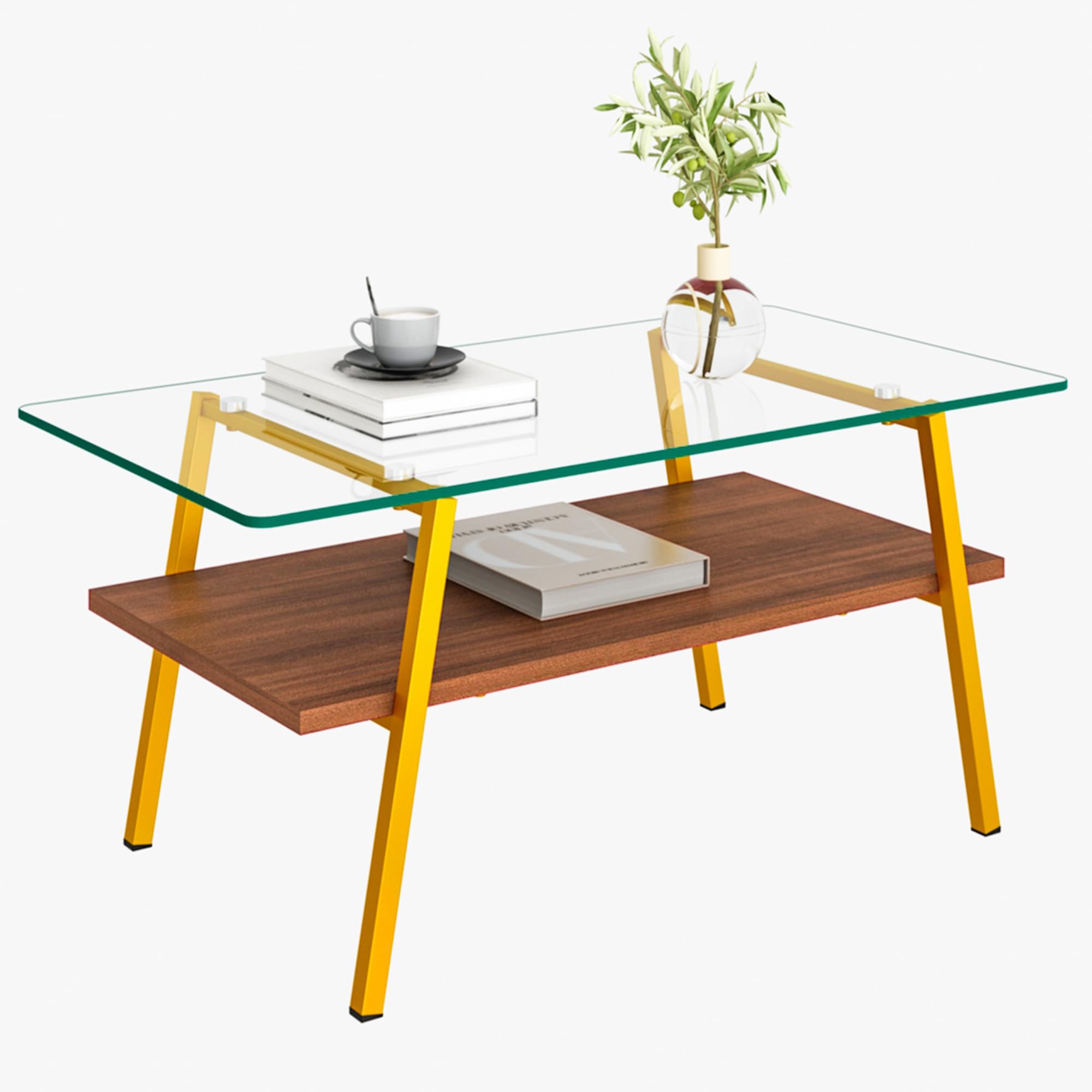 Amazon.co.jp: ガラスローテーブル モダン長方形ファッションコーヒー