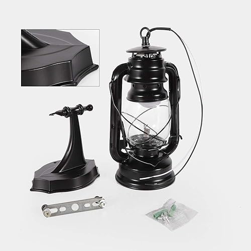 Miniatura 6 de Apliques de pared, apliques de pared retro antiguos, vintage, rústico, lámpara de pared (negro, 2 piezas)