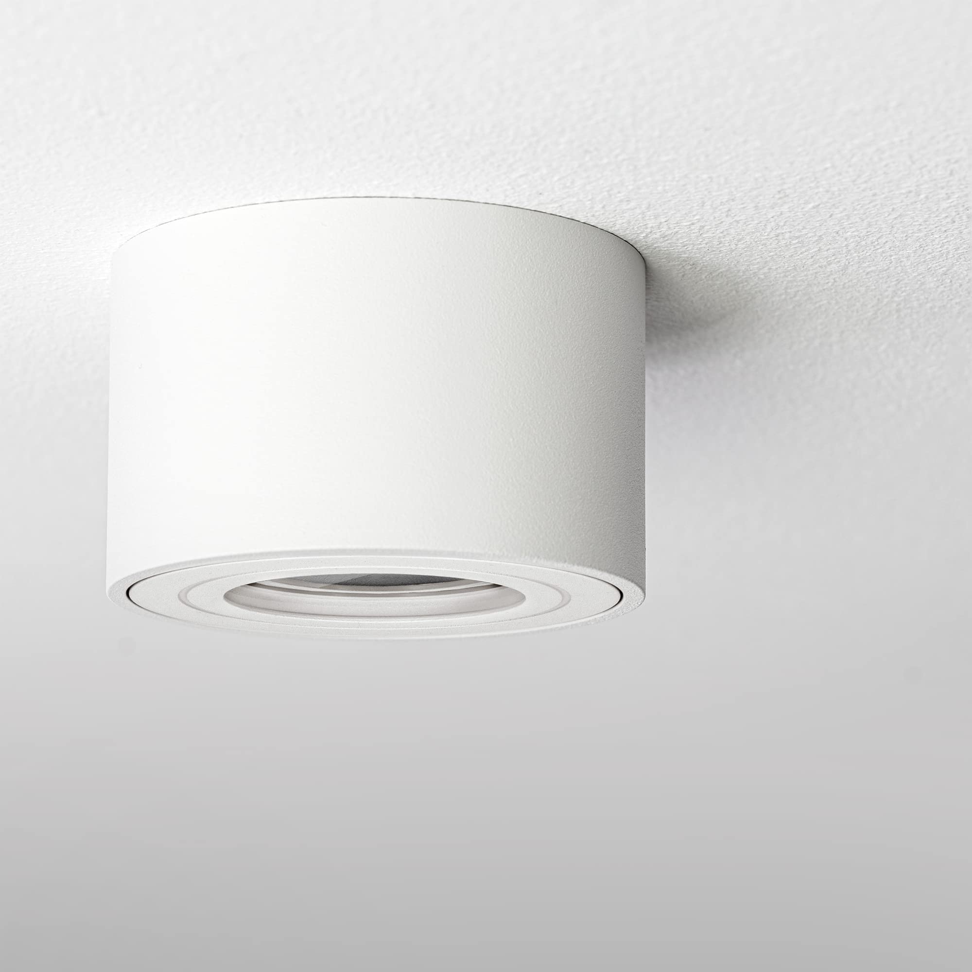 linovum SMOL-W Aufbauspot 4er Set weiß rund IP44 flach 65mm für LED-Modul
