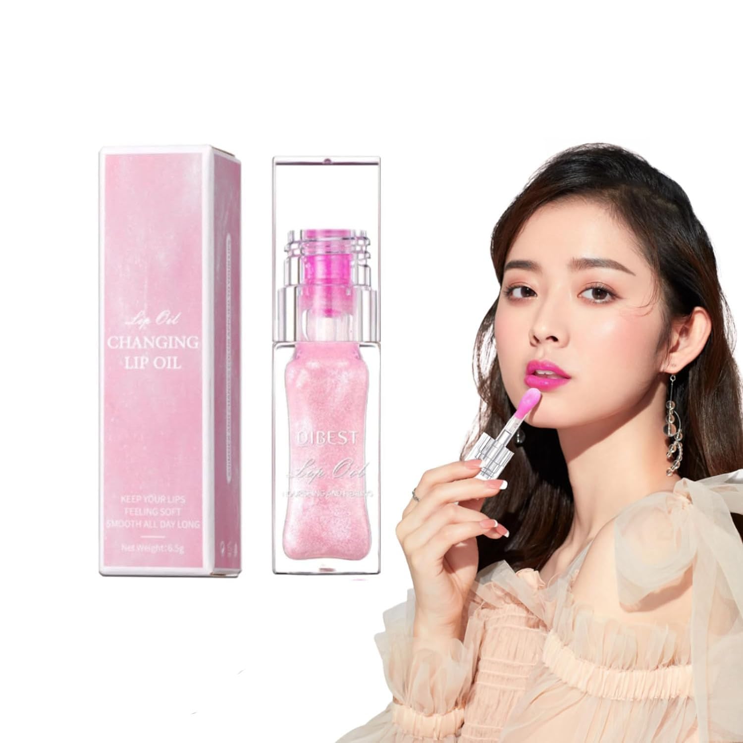 GenericMagic Color Changing Lip Oil V2, Bossup Cosmetics Color Changing Lip Oil, Plumping Lip Glow, Bossup Long Lasting Moisturizing Non-Sticky Fresh Texture Lip Oil, Conversion Lip Stain (1PCS)