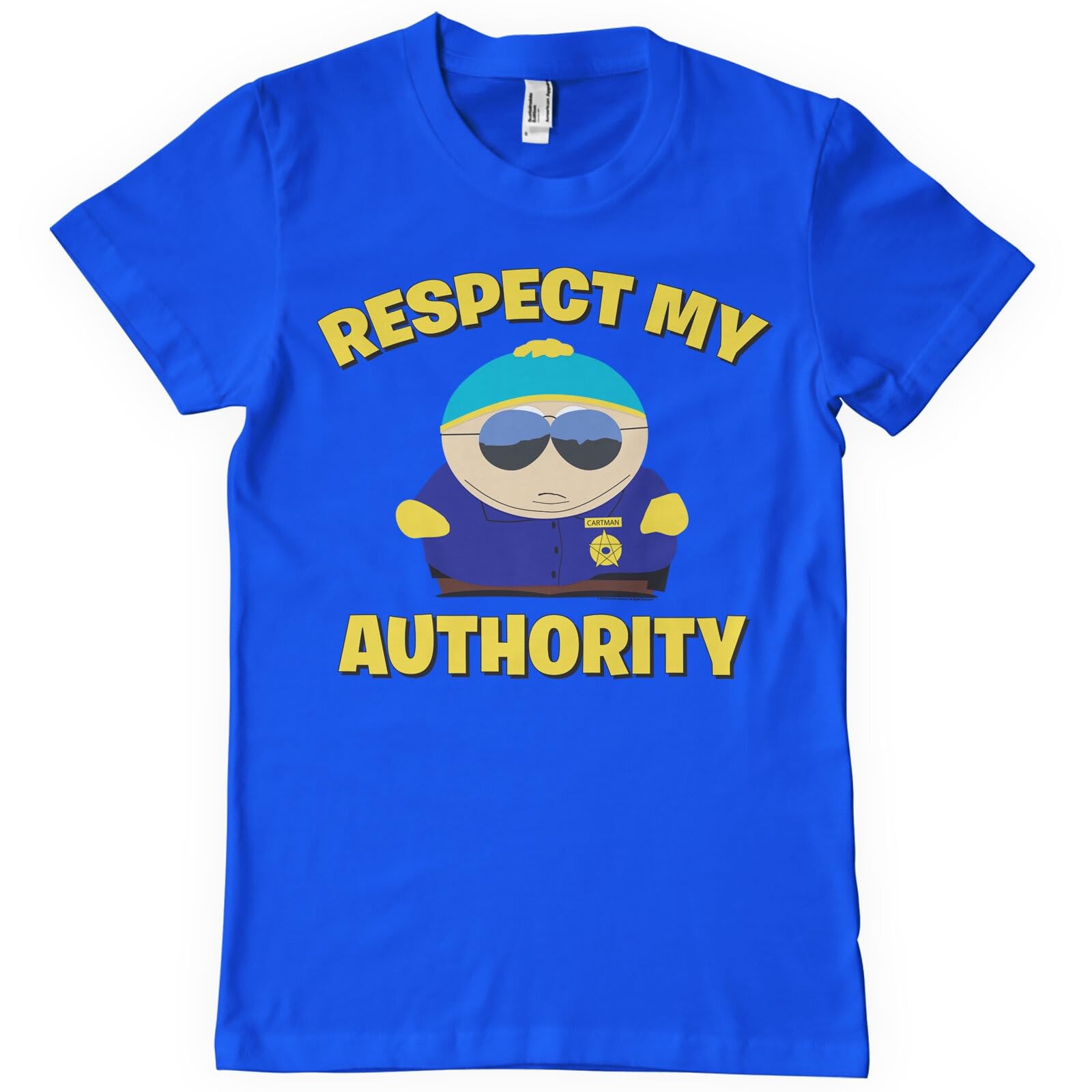South Park Officially Licensed Respect My Authority Mens T-Shirt (Blue), XX-Large