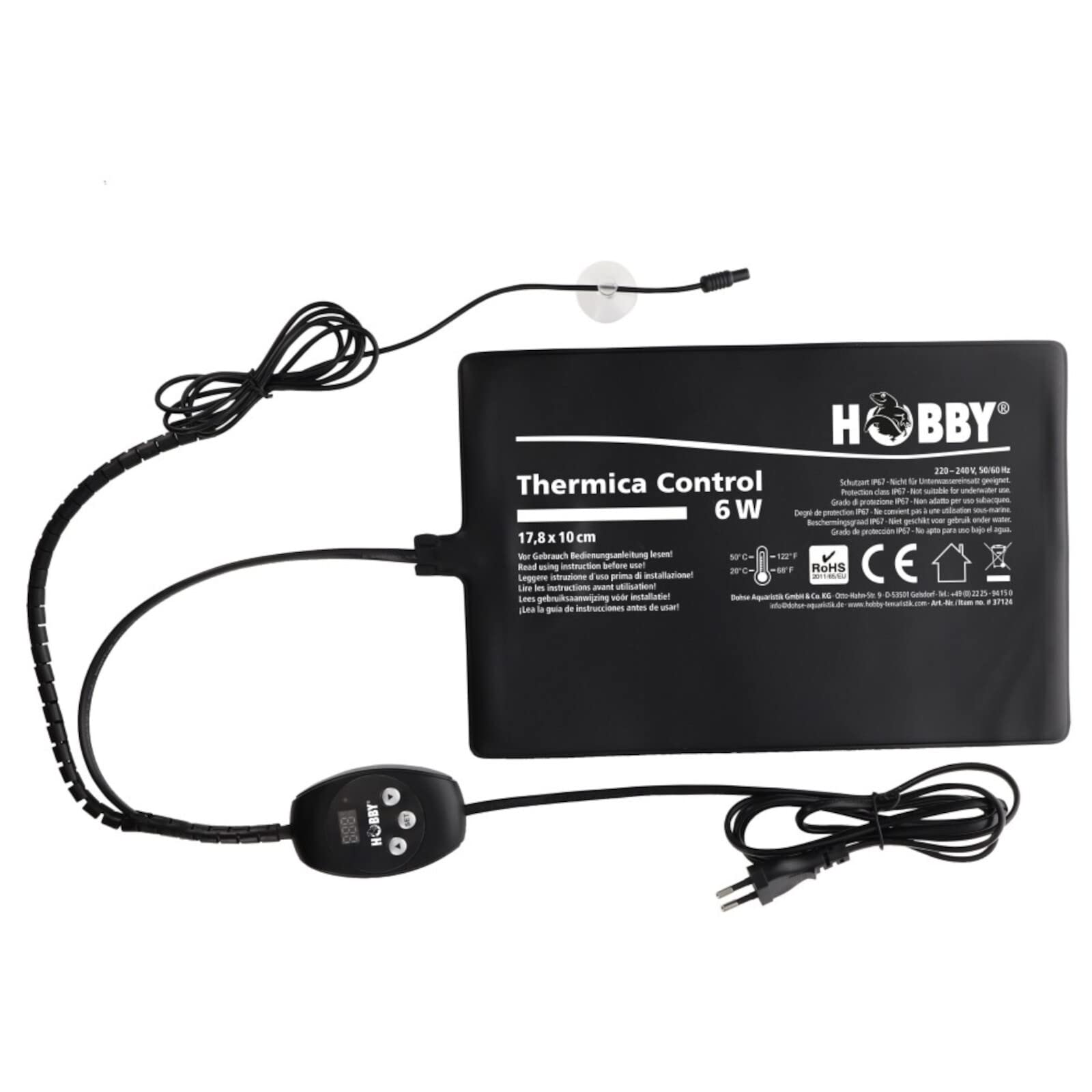 Hobby Thermica Control 6 W inkl. Hygro-Therm - Heizmatte + Hygrometer/Thermometer