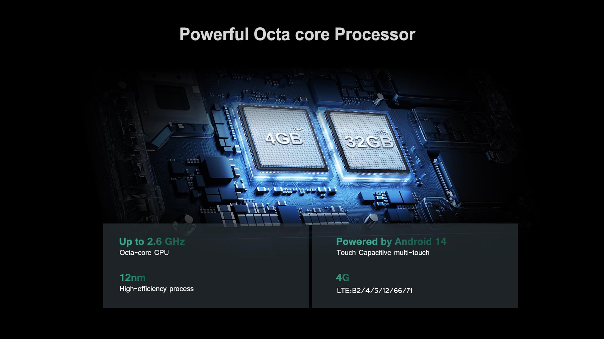 Vortex JK68 Unlocked Android Smartphone, 6.745” HD+ IPS Display, 4GB RAM + 32GB Storage, Dual SIM, Android 14, Black/Grey