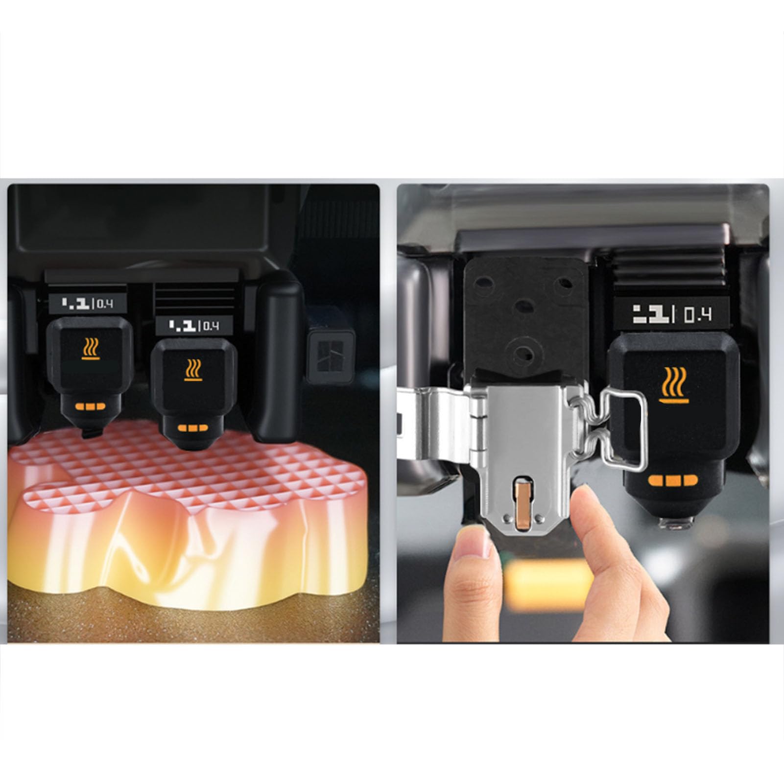 Fafeicy Kit Hotend para Impresora 3D 0,2 0,4 0,6 0,8 Mm Acero Endurecido