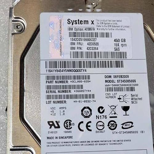 Per 3.5 6 Per Interno Per Server Per 42D0520 42C0264 42D0519 15000 RPM hdd 64 MB 450 GB sas