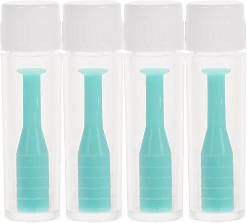 Juego de herramientas de silicona para quitar e insertar lentes de contacto de silicona, con estuche para viajes y uso doméstico (verde)