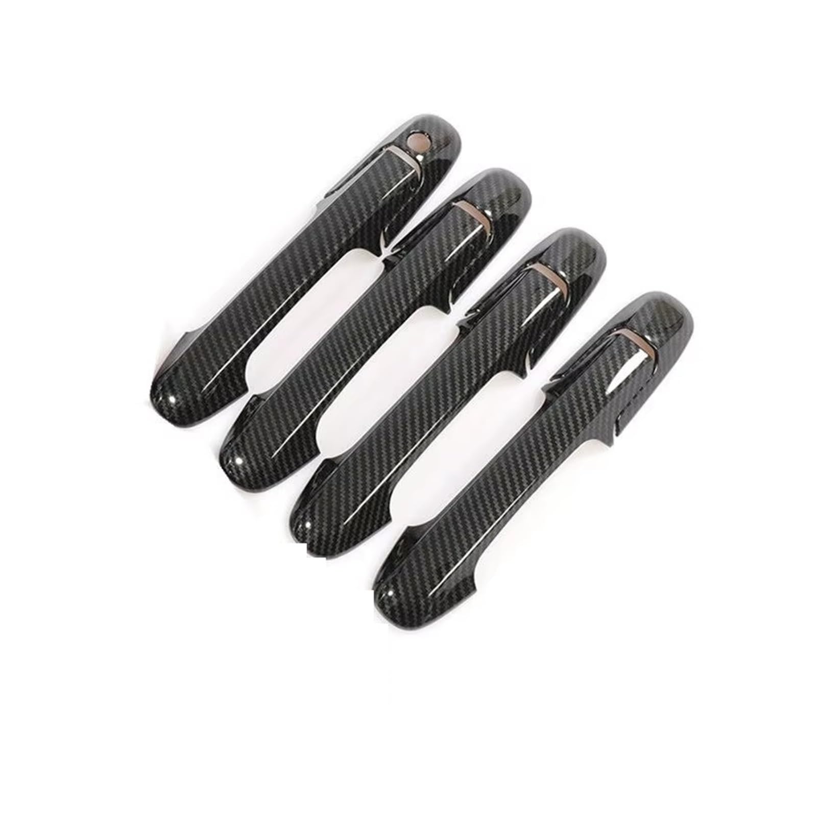 ZhanNuoBHd for Accord for Sedan 2003 2004 2005 2006 2007 Car Carbon Fiber Black Side Door Handle Decor Cover Trim Vehicle Exterior Outer Door Handle(Carbon Fiber)