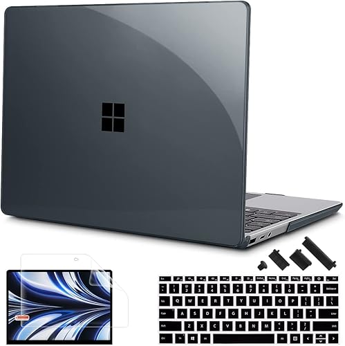 Tuiklol Funda para portátil Microsoft Surface Go 32 1 de 12.4 pulgadas, carcasa rígida de plástico con protector de pantalla y cubierta Keyborad +