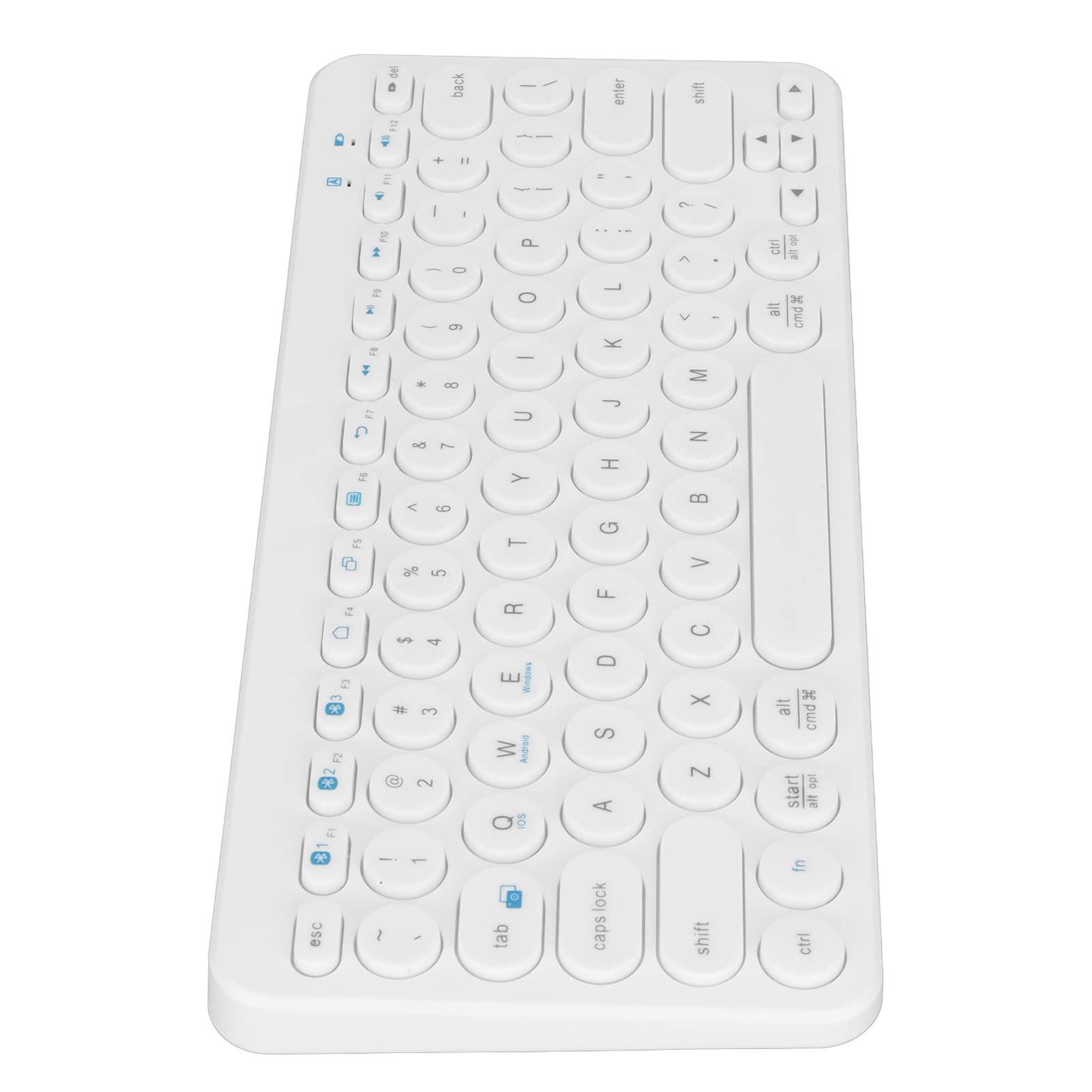 Clavier sans Fil, Clavier de Bureau Silencieux pour la Maison (Rose) (Blanc)