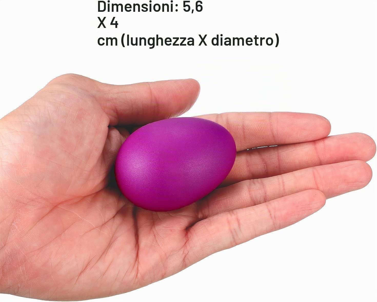 24 pezzi 6 colori uova maracas uova, shaker per uova, ritmo in plastica, uova agitate per bambini e bambini piccoli, per regali di Pasqua